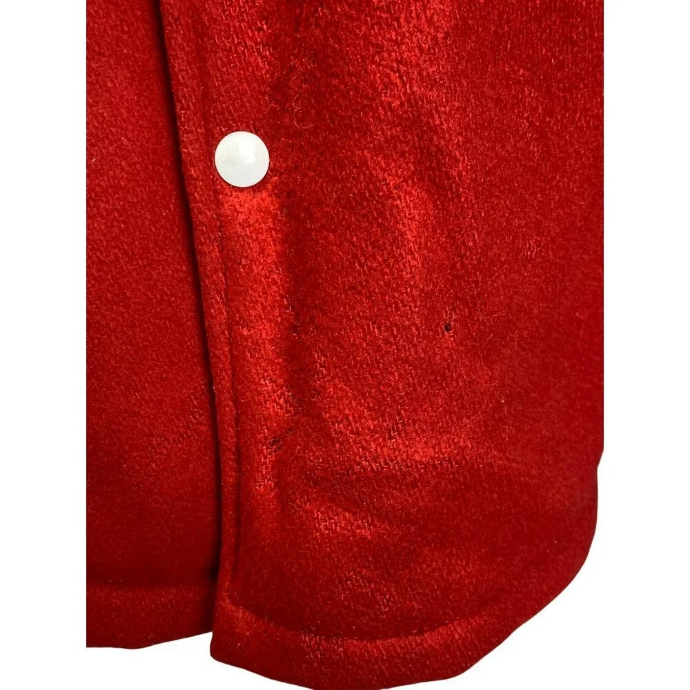 Vintage Red Wool Varsity Jacket Hewitt Golf Size 36 Mens High School Retro - Picture 8 of 11